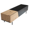 TV-SZEKRÉNY 150/40/40 cm  - tölgyfa színű/fekete, Design, faalapú anyag/fém (150/40/40cm) - Livetastic