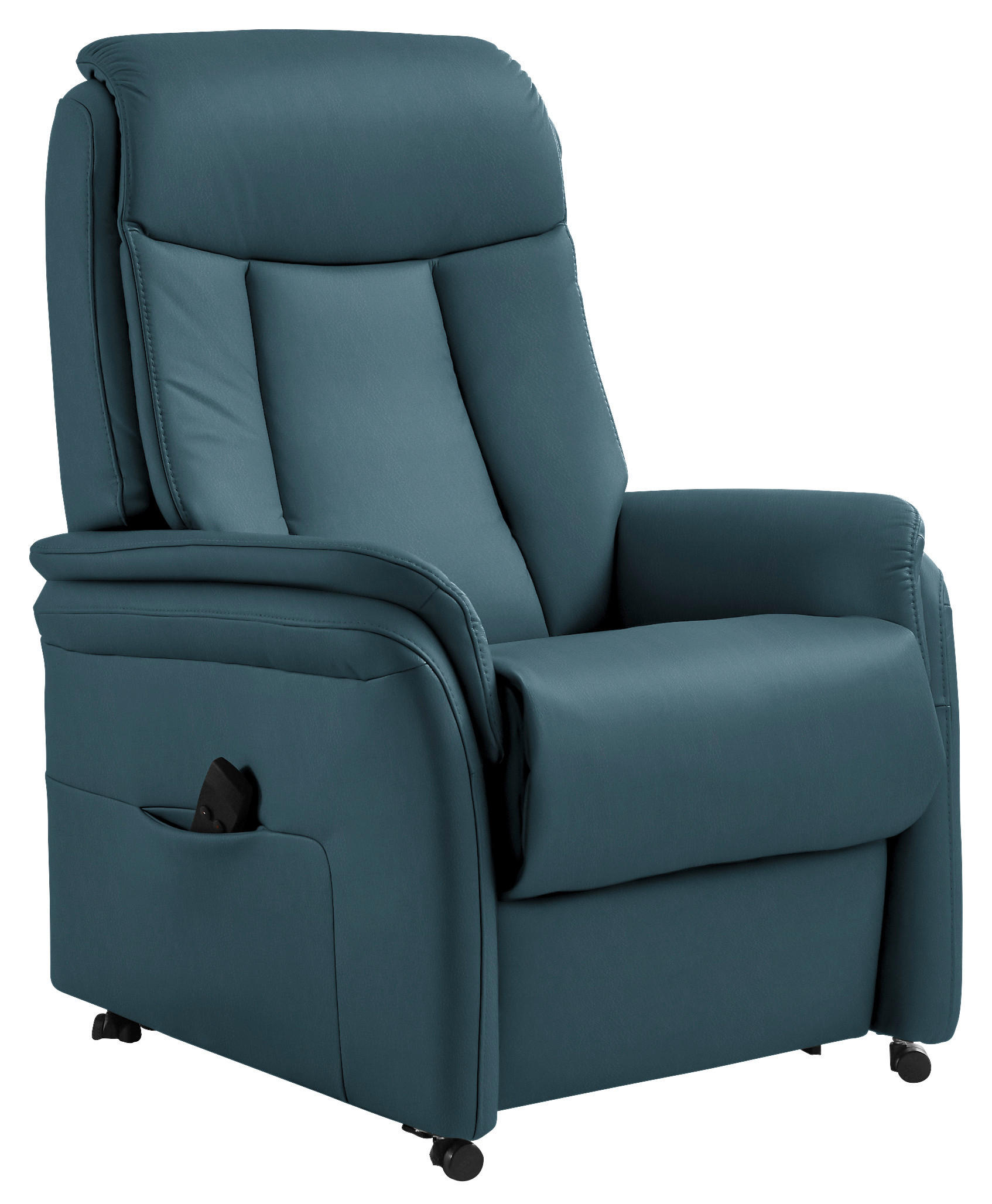 FERNSEHSESSEL in Blau  - Blau/Schwarz, KONVENTIONELL, Leder/Kunststoff (74/107/84cm) - Valdera