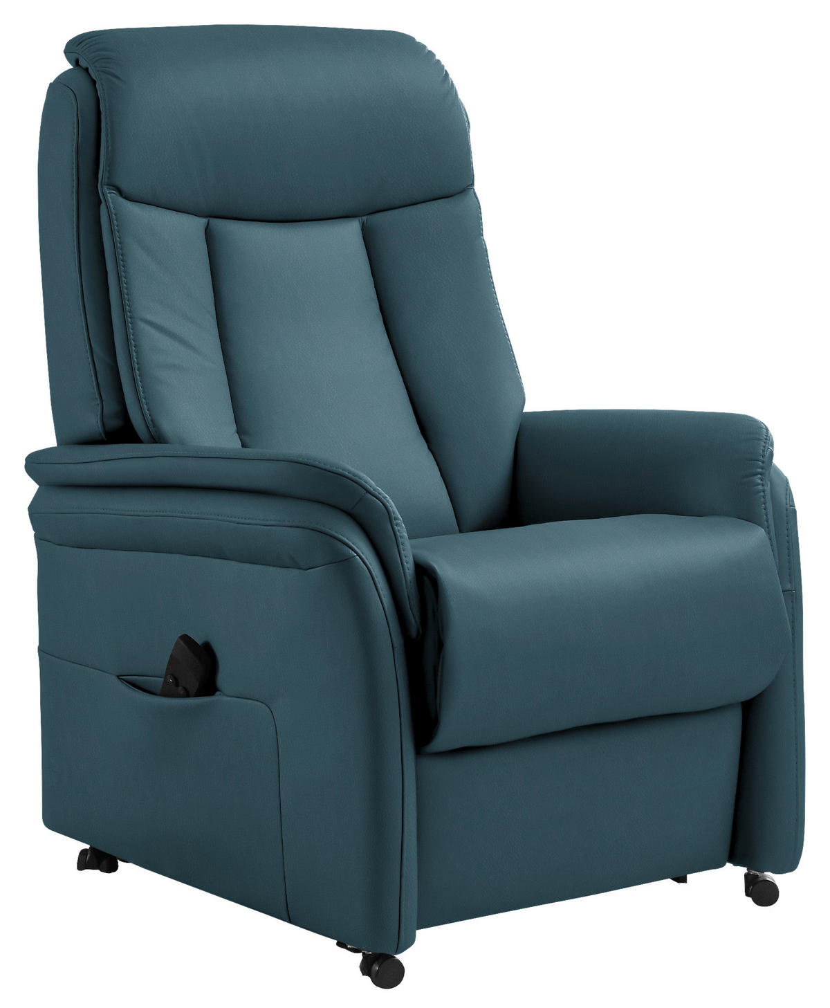 FERNSEHSESSEL in Blau  - Blau/Schwarz, Konventionell, Leder/Kunststoff (74/107/84cm) - Valdera