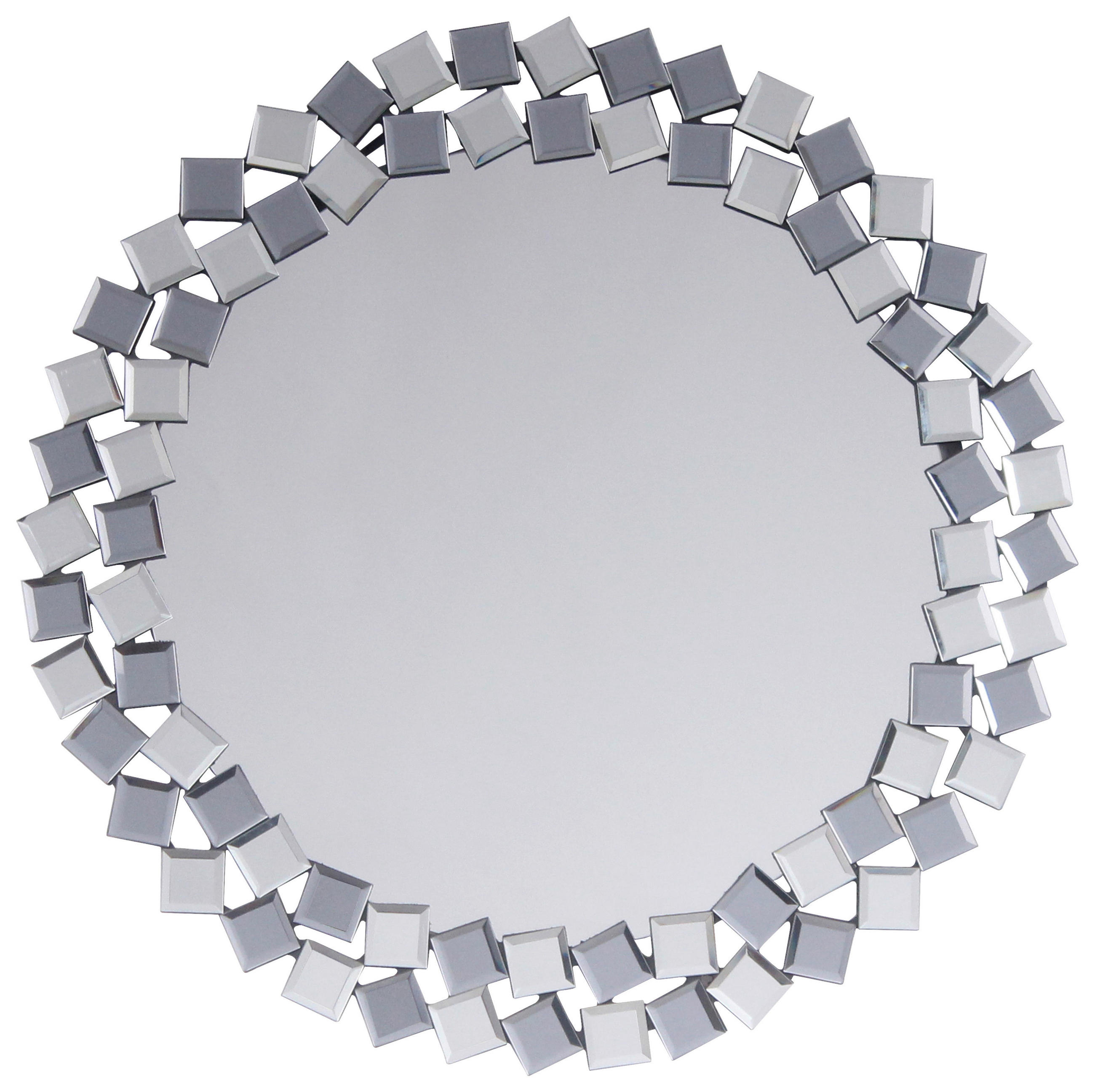 WANDSPIEGEL  - Silberfarben/Grau, Basics, Glas/Holzwerkstoff (80/80/1,6cm) - Kayoom