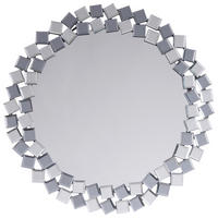 WANDSPIEGEL  - Silberfarben/Grau, Basics, Glas/Holzwerkstoff (80/80/1,6cm) - Kayoom