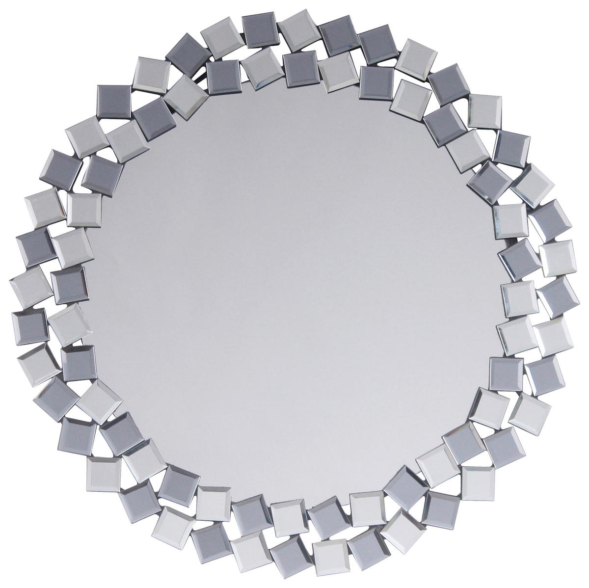 WANDSPIEGEL  - Silberfarben/Grau, Basics, Glas/Holzwerkstoff (80/80/1,6cm) - Kayoom