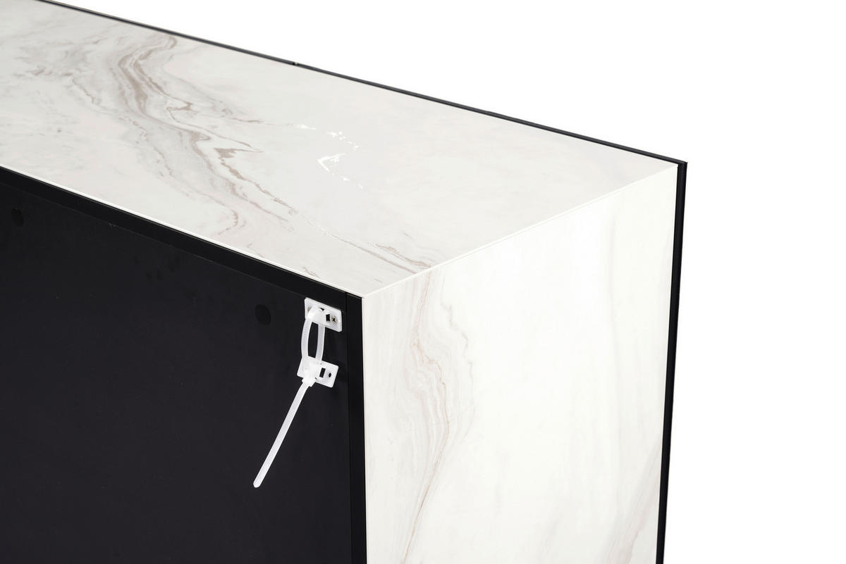 SIDEBOARD  180/75/50 cm 1 Schublade(n)  - Schwarz/Weiß, Design, Keramik/Holzwerkstoff (180/75/50cm) - Belluti