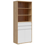 AKTENSCHRANK Weiß, Eichefarben  - Eichefarben/Weiß, KONVENTIONELL, Holzwerkstoff (80/198/41cm) - Carryhome