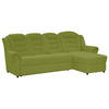 ECKSOFA in Chenille Grün  - Schwarz/Grün, Konventionell, Kunststoff/Textil (262/165cm) - Livetastic