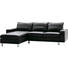WOHNLANDSCHAFT Echtleder Rückenkissen - Schwarz, KONVENTIONELL, Leder/Metall (188/250cm) - Stressless