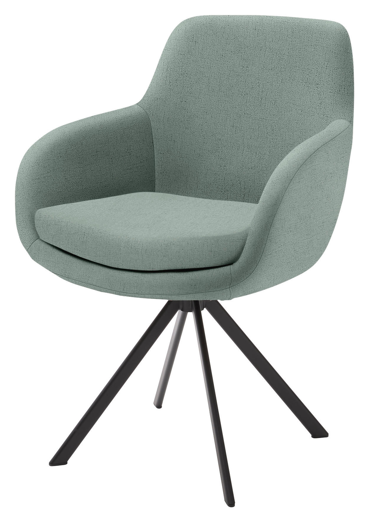 Thumbnail - Musterring Armlehnstuhl Tavia, Pastellgrün, Pastellblau, Metall, Textil, eckig, Stativgestell, 62x86x66 cm, Beinauswahl,...