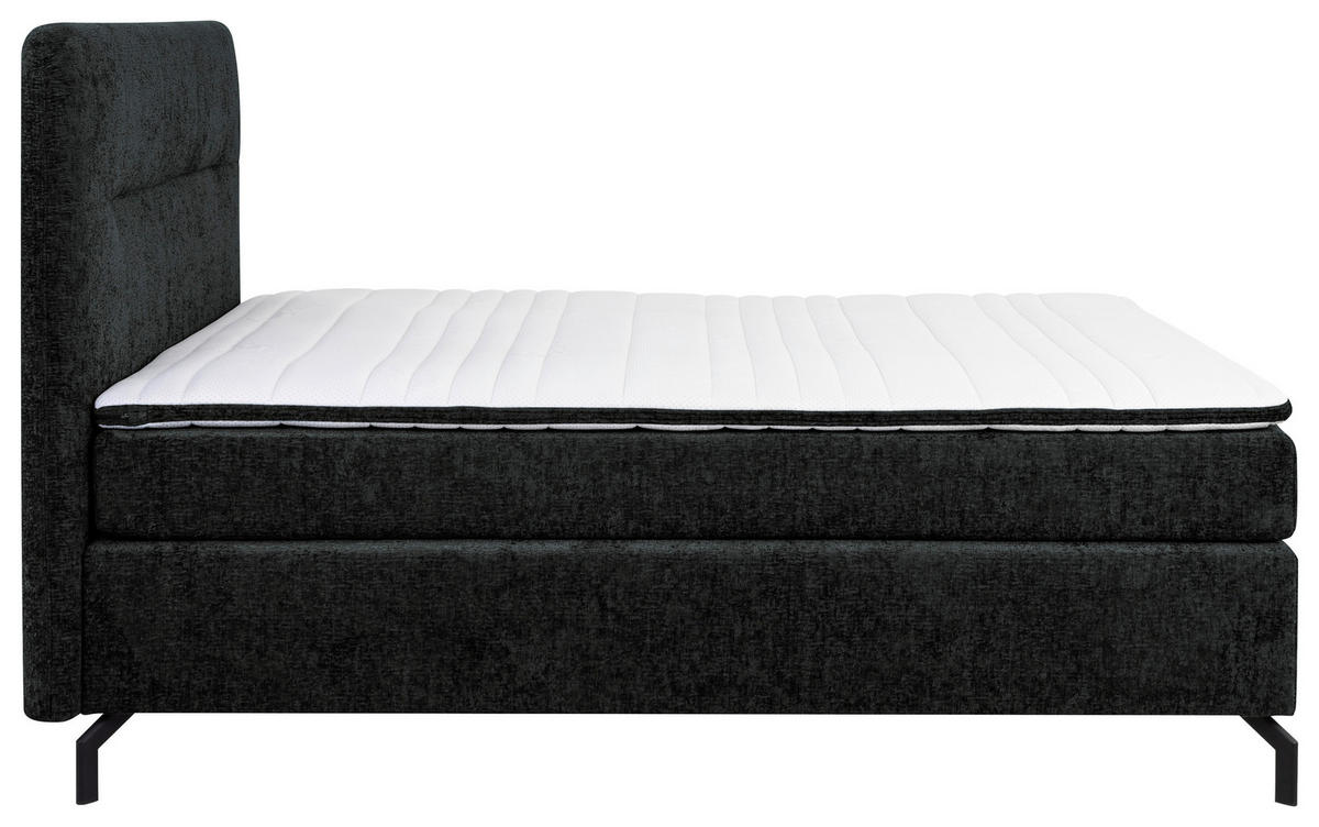 BOXSPRINGBETT 140/200 cm  in Schwarz  - Schwarz, Design, Textil/Metall (140/200cm) - Esposa