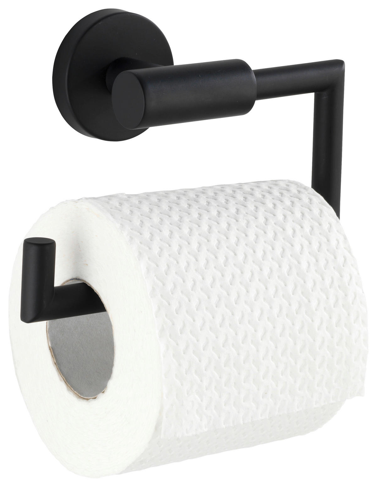 TOILETTENPAPIERHALTER - Schwarz, Basics, Metall (15/10,5/6,5cm) - Wenko