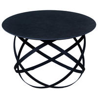 COUCHTISCH in Metall, Keramik 70/70/45 cm  - Schwarz, Design, Keramik/Metall (70/70/45cm) - Livetastic