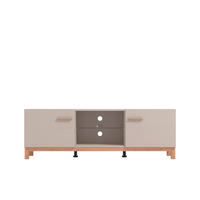 KOMODA POD TELEVIZI, kašmírová, dub artisan, 154/41,5/50,5 cm - kašmírová/dub artisan, Basics, kompozitní dřevo/sklo (154/41,5/50,5cm) - Hom`in