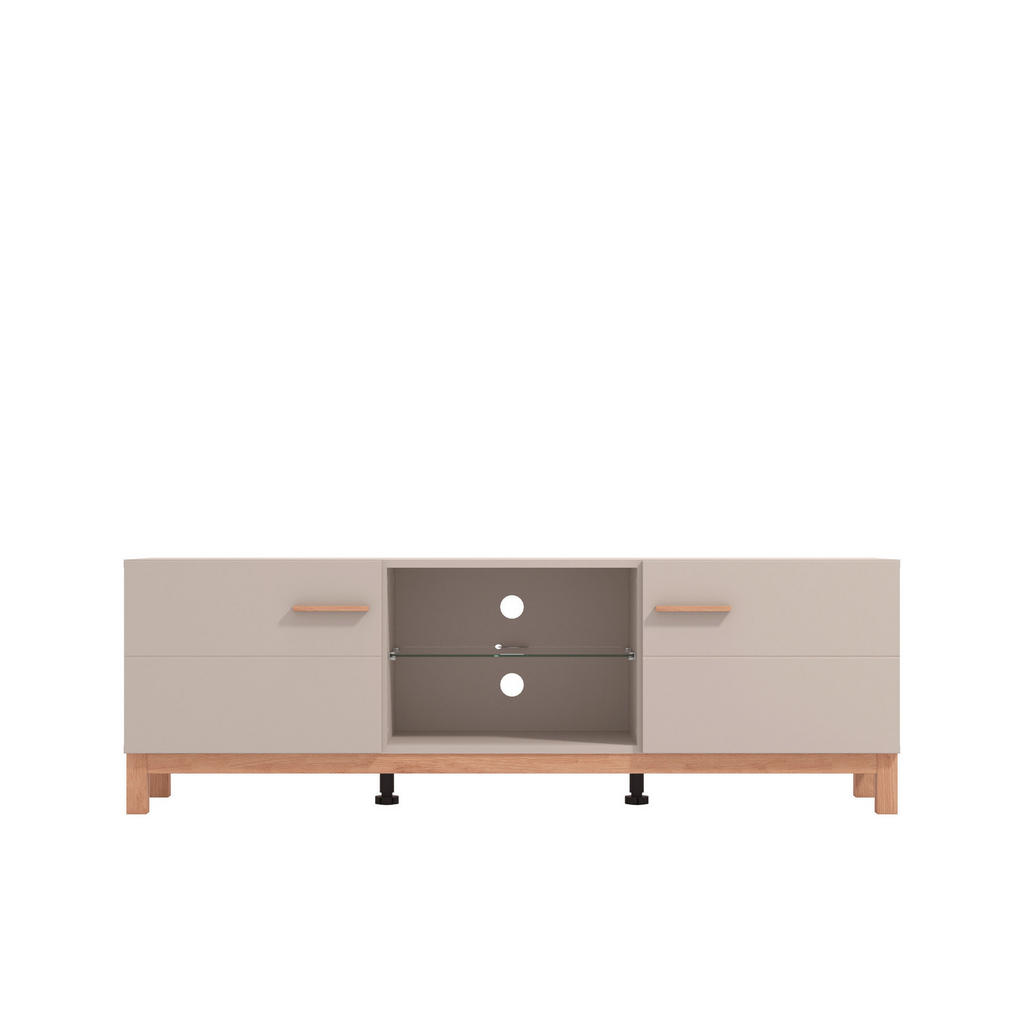 Hom`in KOMODA POD TELEVIZI, kašmírová, dub artisan, 154/41,5/50,5 cm