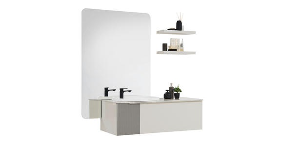 BADEZIMMER in 120 cm - Naturfarben, Design, Glas/Holzwerkstoff (120cm) - Dieter Knoll
