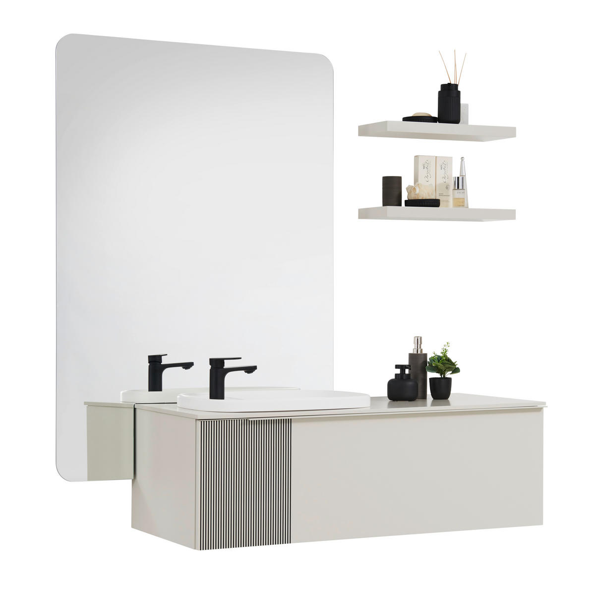 BADEZIMMER  in 120 cm  - Naturfarben, Design, Glas/Holzwerkstoff (120cm) - Dieter Knoll