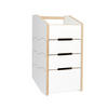 ROLLCONTAINER Weiß, Buchefarben  - Buchefarben/Weiß, MODERN, Holzwerkstoff/Kunststoff (39/75,6/40cm) - Tojo