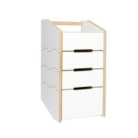 ROLLCONTAINER Weiß, Buchefarben  - Buchefarben/Weiß, MODERN, Holzwerkstoff/Kunststoff (39/75,6/40cm) - Tojo