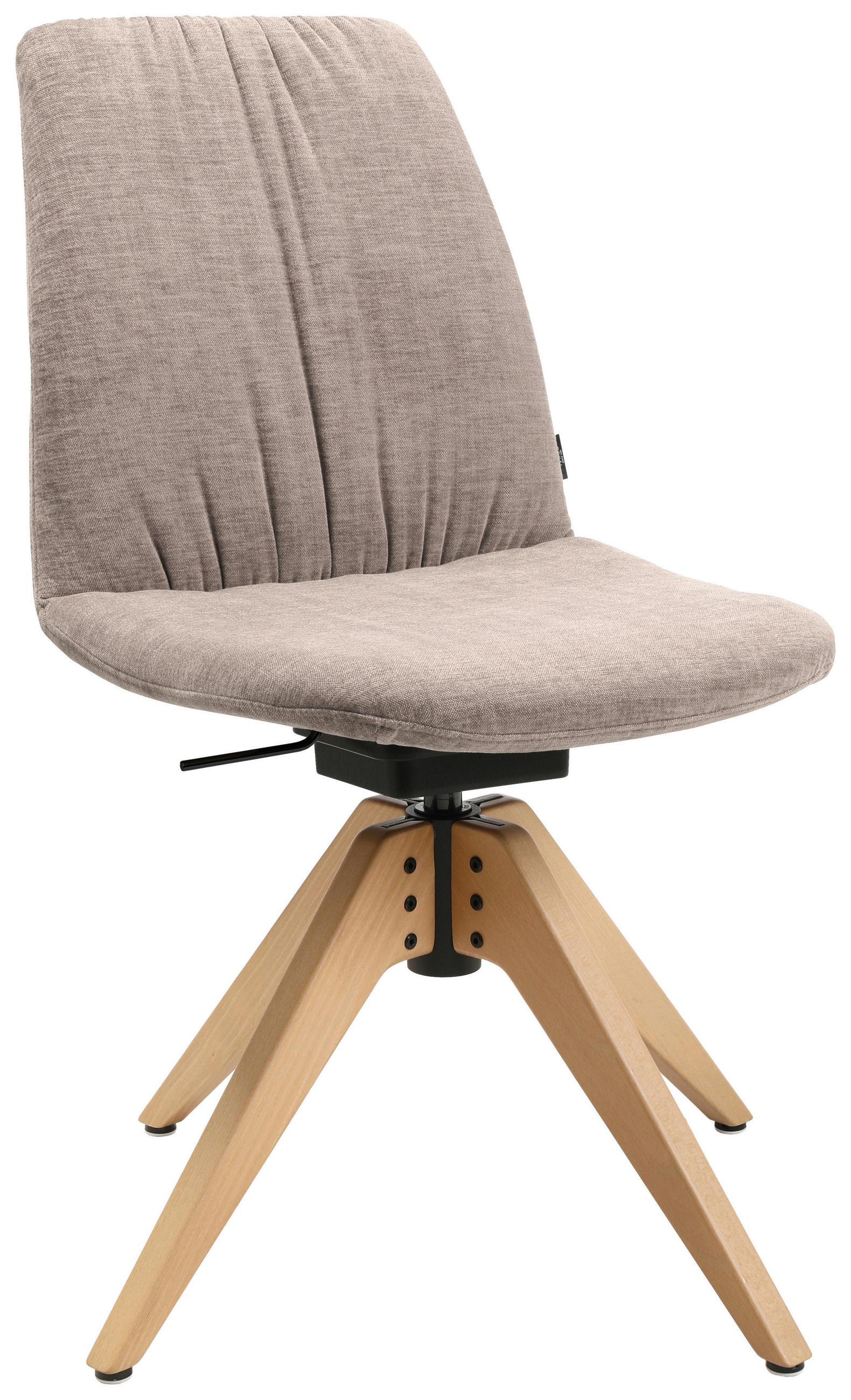 STUHL Flachgewebe Ecru Buche Hartholz - Ecru/Eichefarben, Design, Holz/Textil (46/85-88/55cm) - Johann Jakob