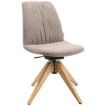 STUHL  in Flachgewebe Holz, Textil  - Ecru/Eichefarben, Design, Holz/Textil (46/85-88/55cm) - Johann Jakob