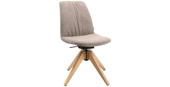 STUHL in Flachgewebe Holz, Textil - Ecru/Eichefarben, Design, Holz/Textil (46/85-88/55cm) - Johann Jakob