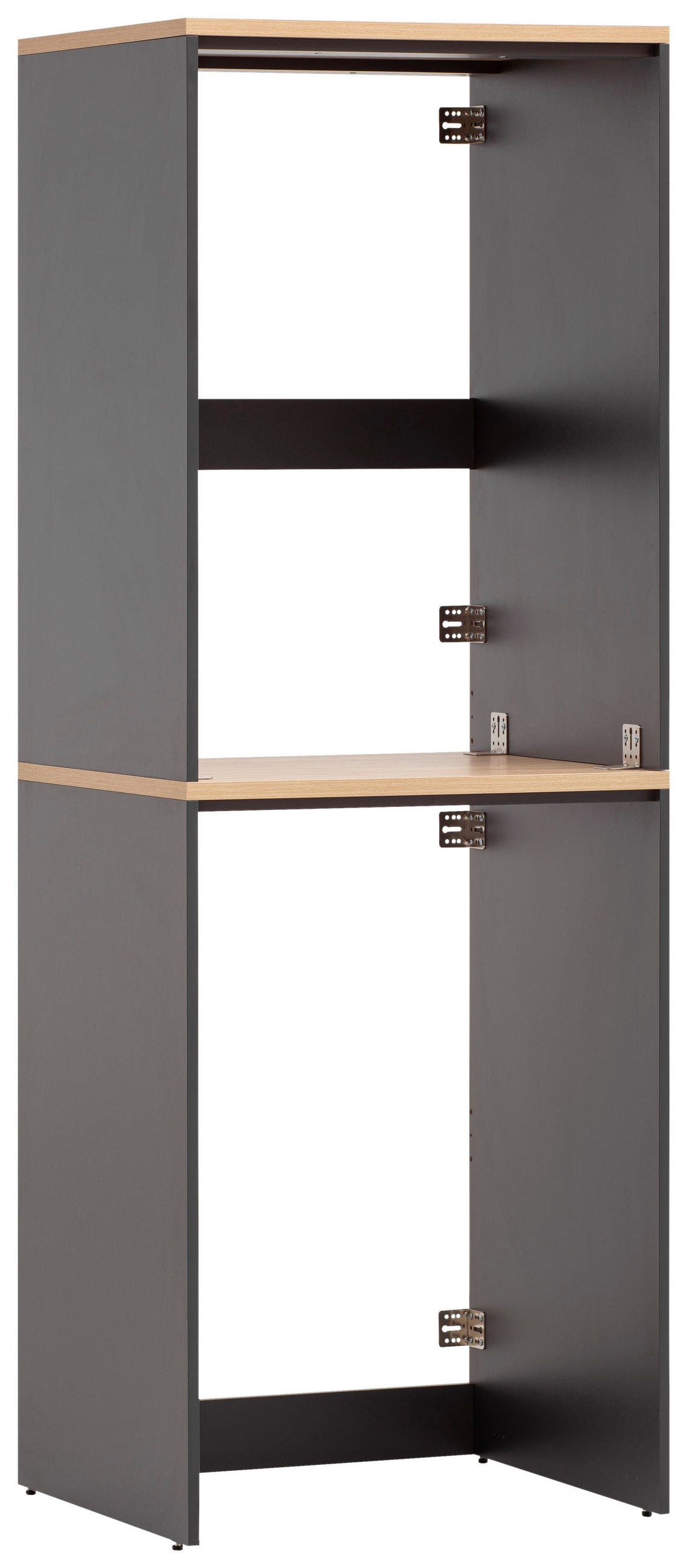 WASCHMASCHINENSCHRANK 67,1/96/60 cm  in Anthrazit, Eichefarben  - Eichefarben/Anthrazit, MODERN, Holzwerkstoff (67,1/96/60cm) - MID.YOU