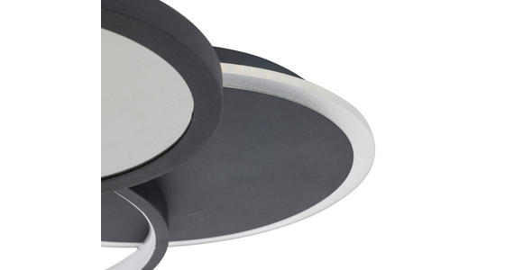 LED-DECKENLEUCHTE 55/45/7,5 cm - Schwarz, LIFESTYLE, Kunststoff/Metall (55/45/7,5cm) - Novel