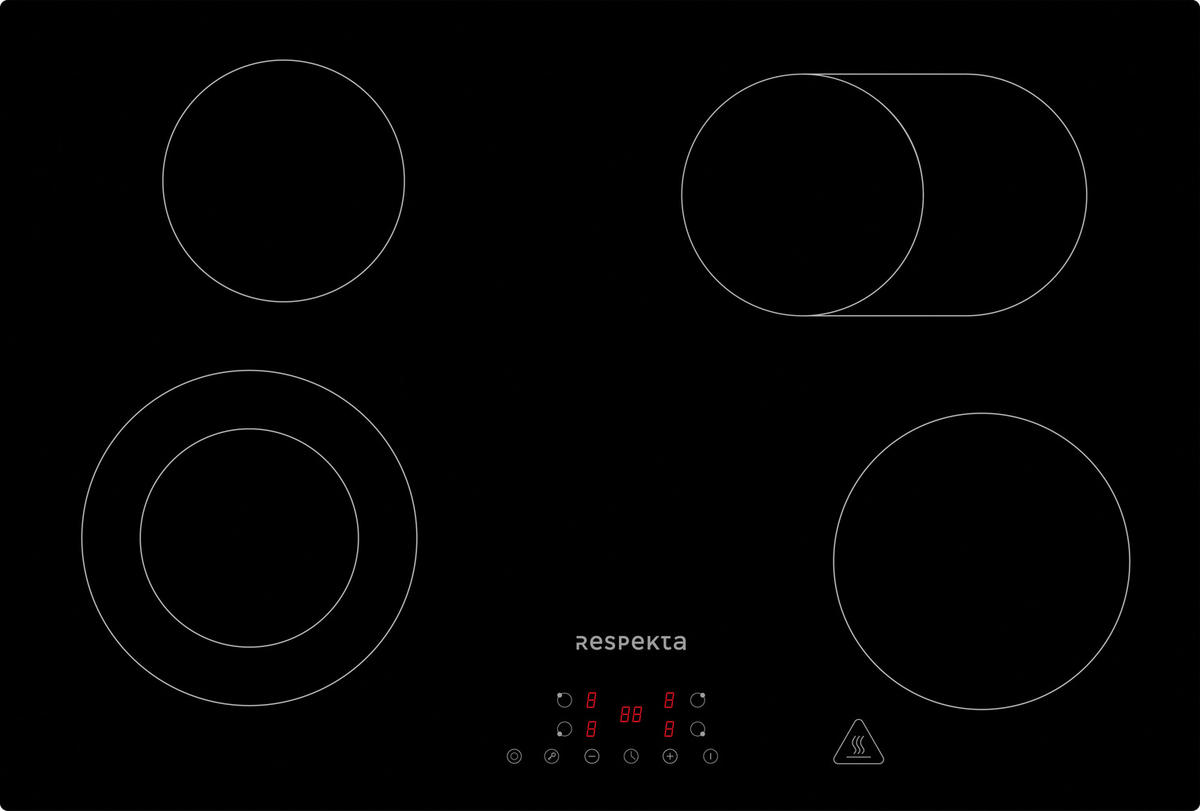 GLASKERAMIKHÄLL KM7700-28  - svart, Trend, glas (77/5/52cm) - Respekta