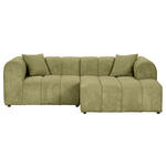 ECKSOFA  in Cord Hellgrün  250/162 cm  - Schwarz/Hellgrün, KONVENTIONELL, Kunststoff/Textil (250/162cm) - Carryhome