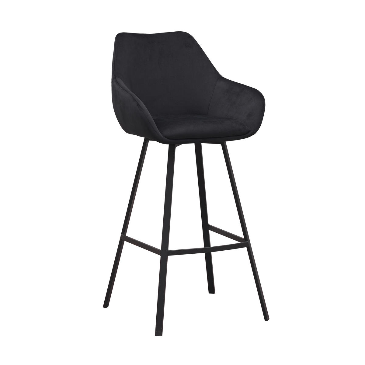 SADA BAROVÝCH STOLIČIEK 2 kus - čierna, Modern, kov/textil (55/109/57cm) - MID.YOU