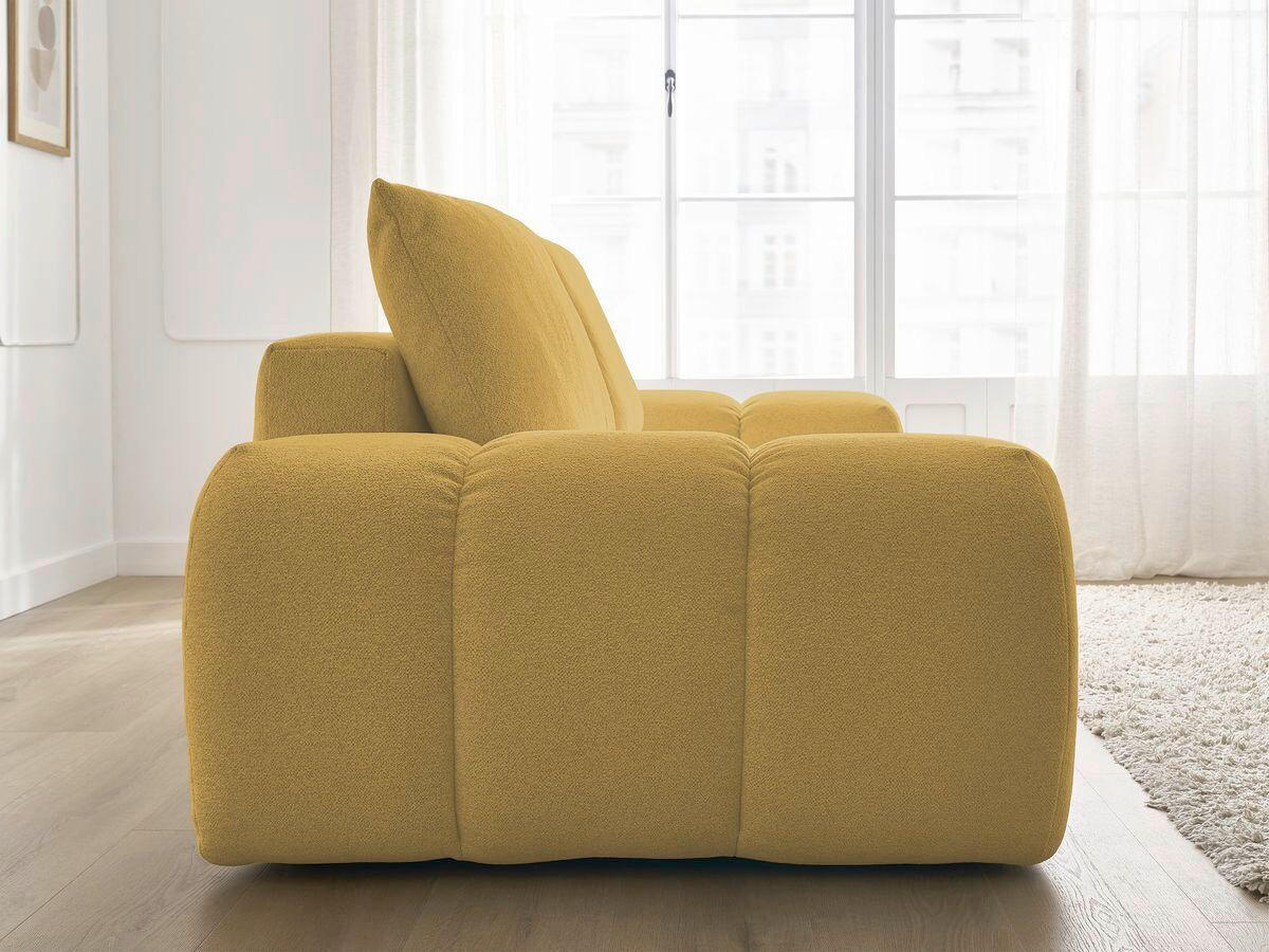 SCHLAFSOFA Flachgewebe Gelb  - Gelb/Schwarz, MODERN, Kunststoff/Textil (278/115/90cm) - Livetastic