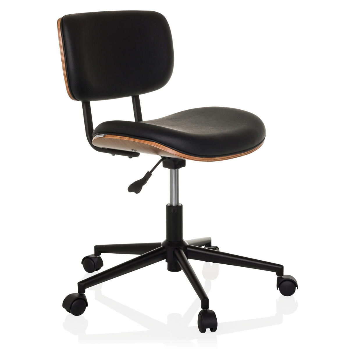 DREHSTUHL Schwarz  - Schwarz, MODERN, Leder/Kunststoff (59/73-83/59cm) - MID.YOU