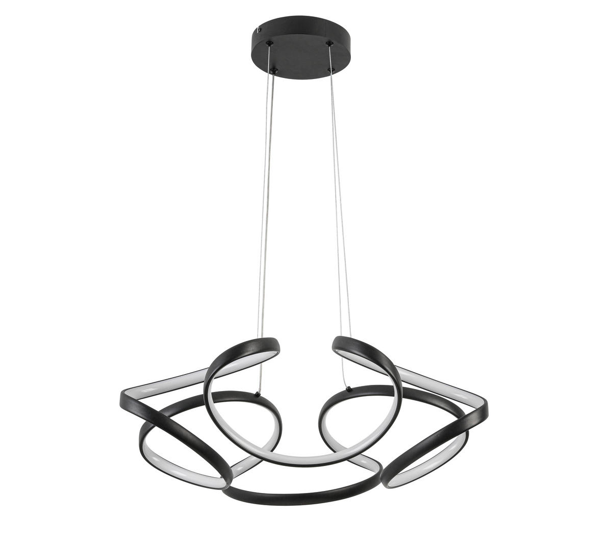 LED-HÄNGELEUCHTE Elio 60/120 cm   - Schwarz, Design, Kunststoff/Metall (60/120cm) - Novel