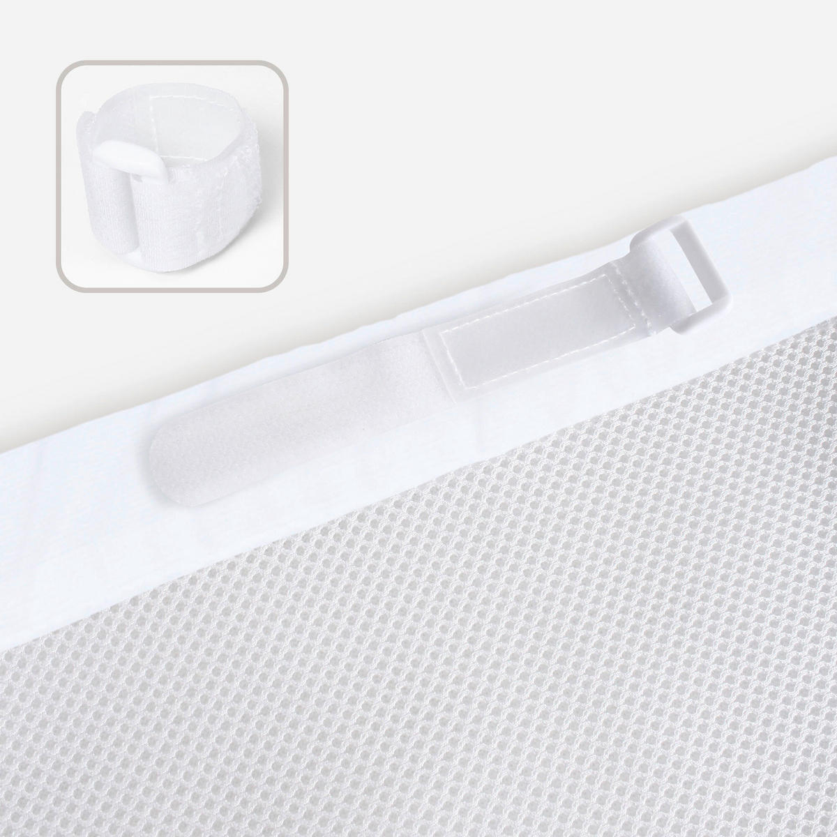 NESTCHEN babybay Nestchen 3D Mesh  - Weiß, Basics, Naturmaterialien (149/24/2cm) - Tobi