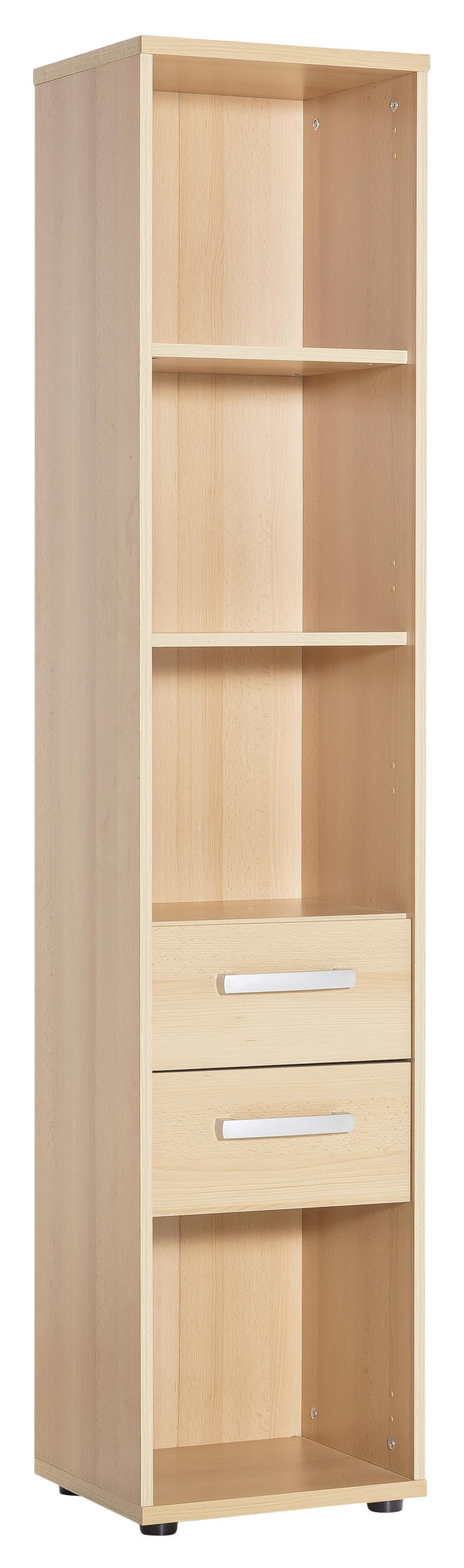 AKTENREGAL 39,3/182,4/34,5 cm  - Silberfarben/Buchefarben, Basics, Holzwerkstoff/Kunststoff (39,3/182,4/34,5cm) - MID.YOU