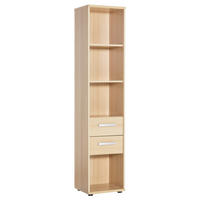 AKTENREGAL 39,3/182,4/34,5 cm  - Silberfarben/Buchefarben, Basics, Holzwerkstoff/Kunststoff (39,3/182,4/34,5cm) - MID.YOU