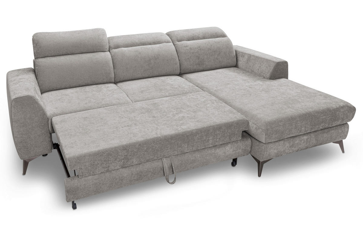 ROHOVÁ SEDAČKA, textil, cappuccino - černá/cappuccino, Basics, kov/textil (264/191cm) - Livetastic