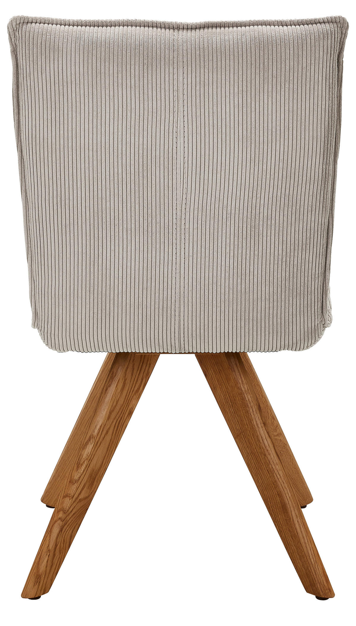 STUHL Feincord Ecru Wildeiche massiv  - Ecru/Wildeiche, Design, Holz/Textil (47/87/62cm) - Johann Jakob