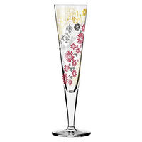 CHAMPAGNERGLAS 205 ml  - Rot/Goldfarben, LIFESTYLE, Glas (7,2/7,2/24,0cm) - Ritzenhoff