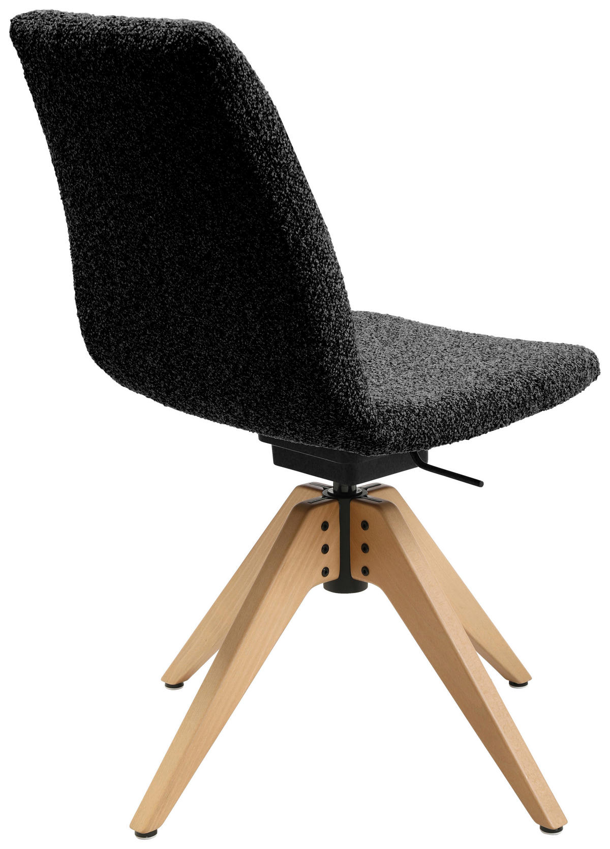STUHL  in Flachgewebe  - Eichefarben/Anthrazit, Design, Holz/Textil (46/82,5-85,25/55cm) - Johann Jakob