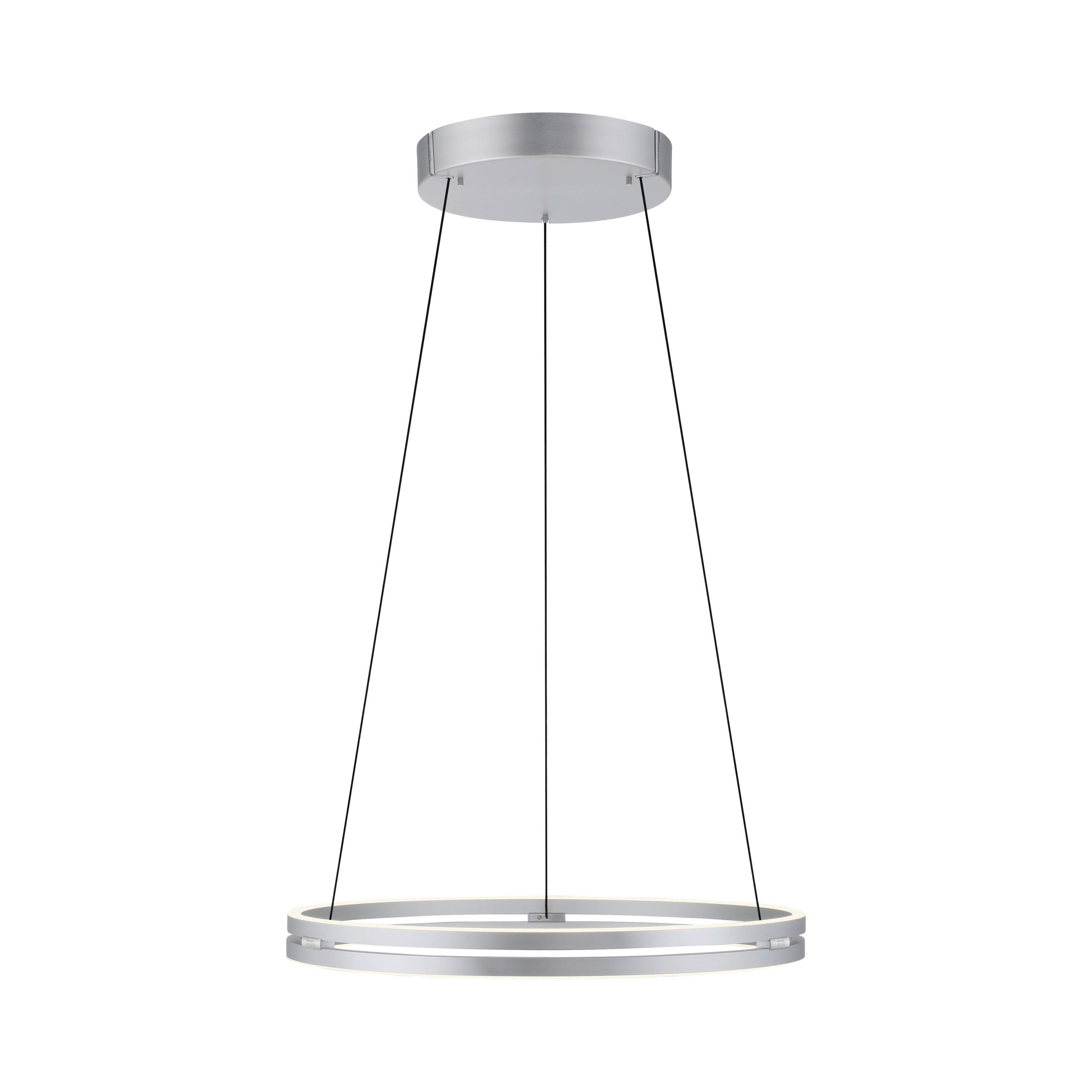LED-HÄNGELEUCHTE 69,5/69,5/350 cm  - Alufarben, Design, Kunststoff/Metall (69,5/69,5/350cm) - Neuhaus PURE