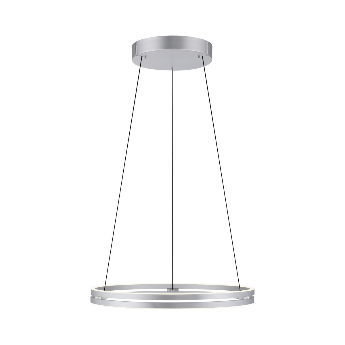 LED-HÄNGELEUCHTE 69,5/69,5/350 cm  - Alufarben, Design, Kunststoff/Metall (69,5/69,5/350cm) - Neuhaus PURE