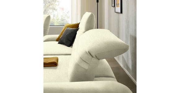 ECKSOFA  in Chenille Creme  280/170-195 cm  - Creme/Schwarz, Design, Textil/Metall (280/170-195cm) - Dieter Knoll