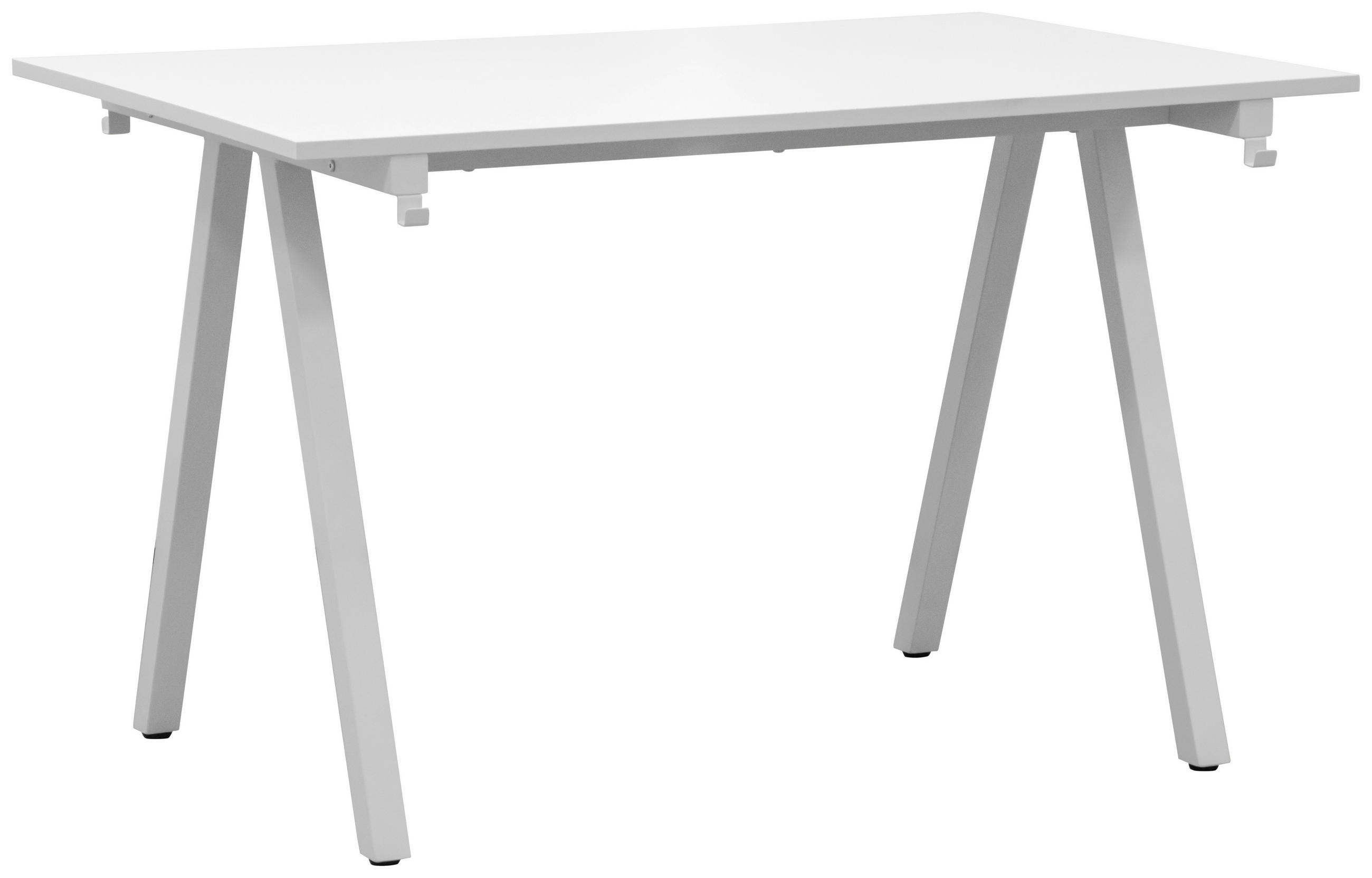 SCHREIBTISCH 120/80/75 cm  in Weiß  - Weiß, MODERN, Holzwerkstoff/Metall (120/80/75cm) - Carryhome