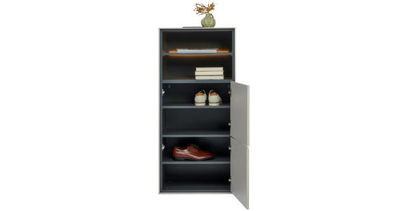 SCHUHSCHRANK RENO  in 55/118/41 cm  - Kaschmir, Design, Holzwerkstoff (55/118/41cm) - Voleo