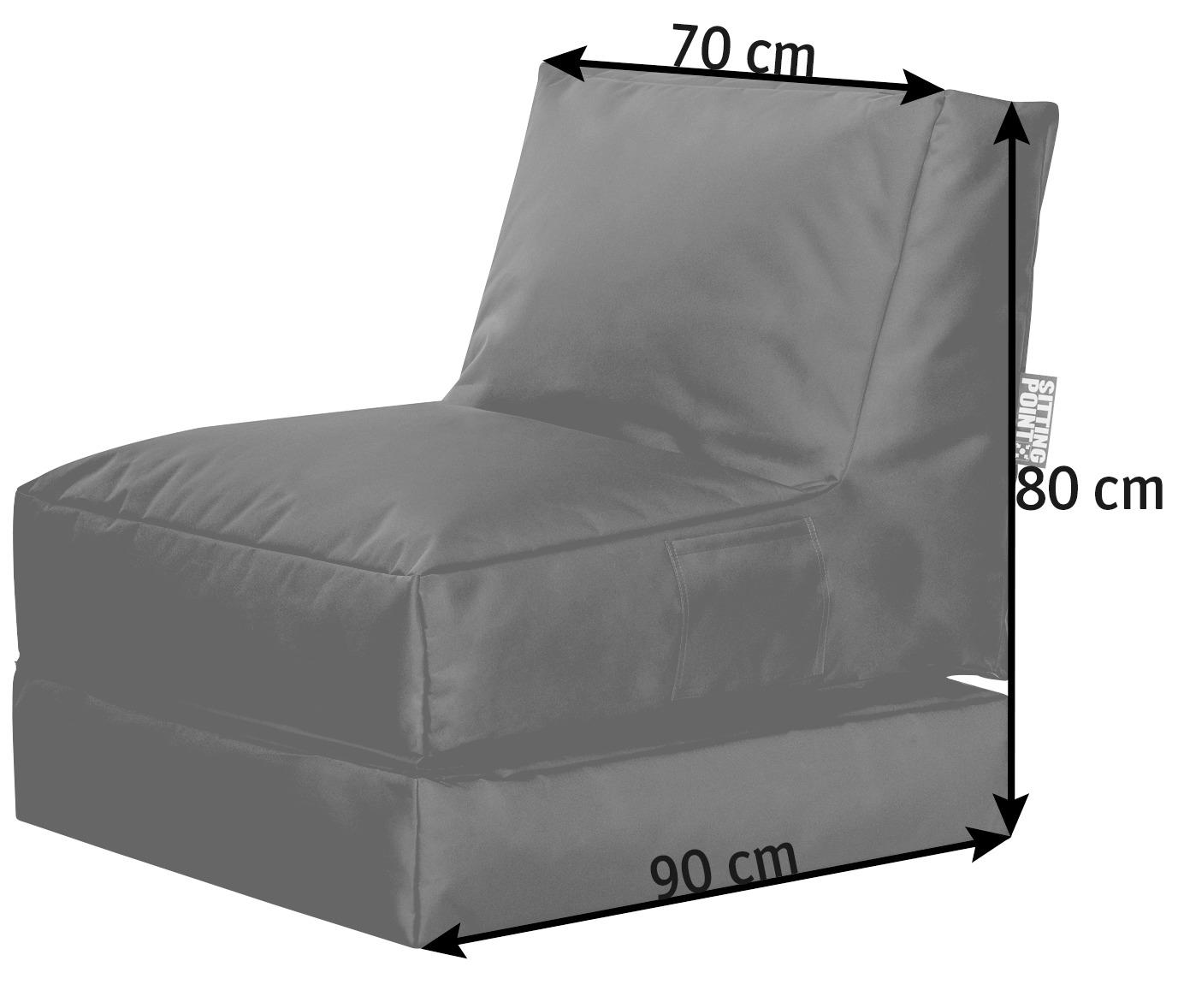 SITZSACK 300 l  - Anthrazit, Design, Textil (70/80/90cm)