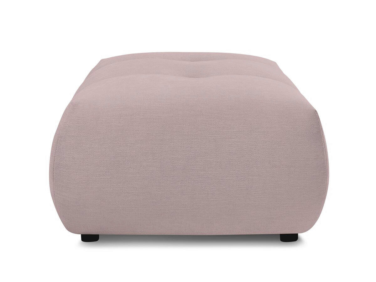 HOCKER FUJI  Leinenoptik Rosa  - Schwarz/Rosa, MODERN, Kunststoff/Textil (112/44/80cm)