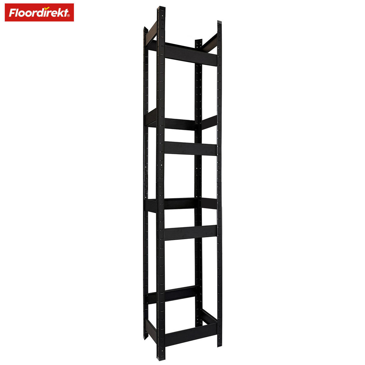 FLASCHENREGAL  - Schwarz Hochglanz, Basics, Metall (40/200/30cm) - Floordirekt