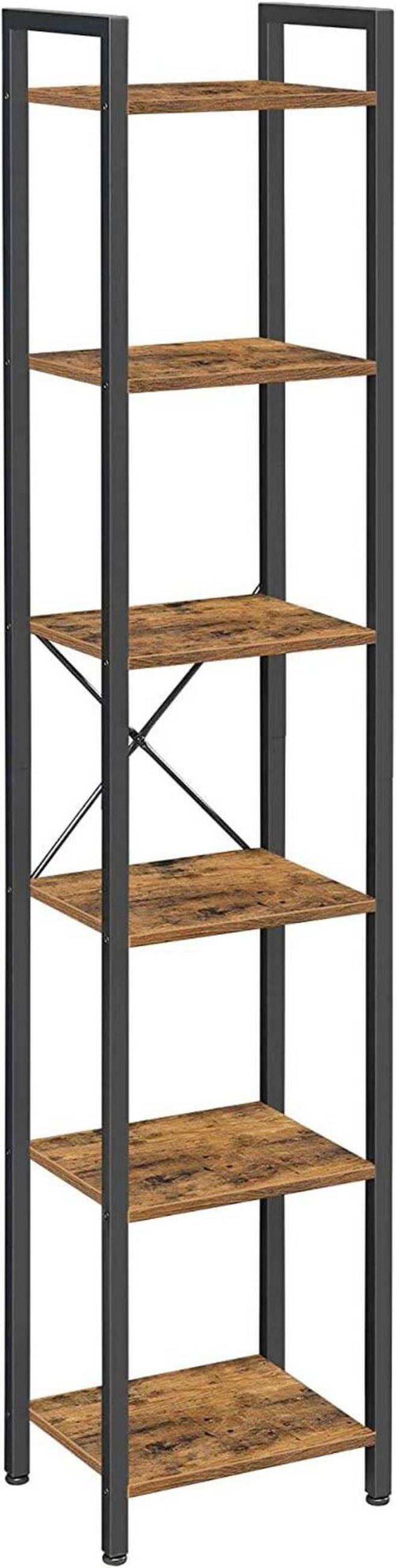 BÜCHERWAND Braun, Schwarz  - Schwarz/Braun, Basics, Holzwerkstoff/Metall (40/187,5/30cm) - Boxxx
