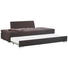 SCHLAFSOFA Dunkelbraun - Dunkelbraun/Silberfarben, Design, Holz/Textil (216/87/104cm) - MUSTERRING