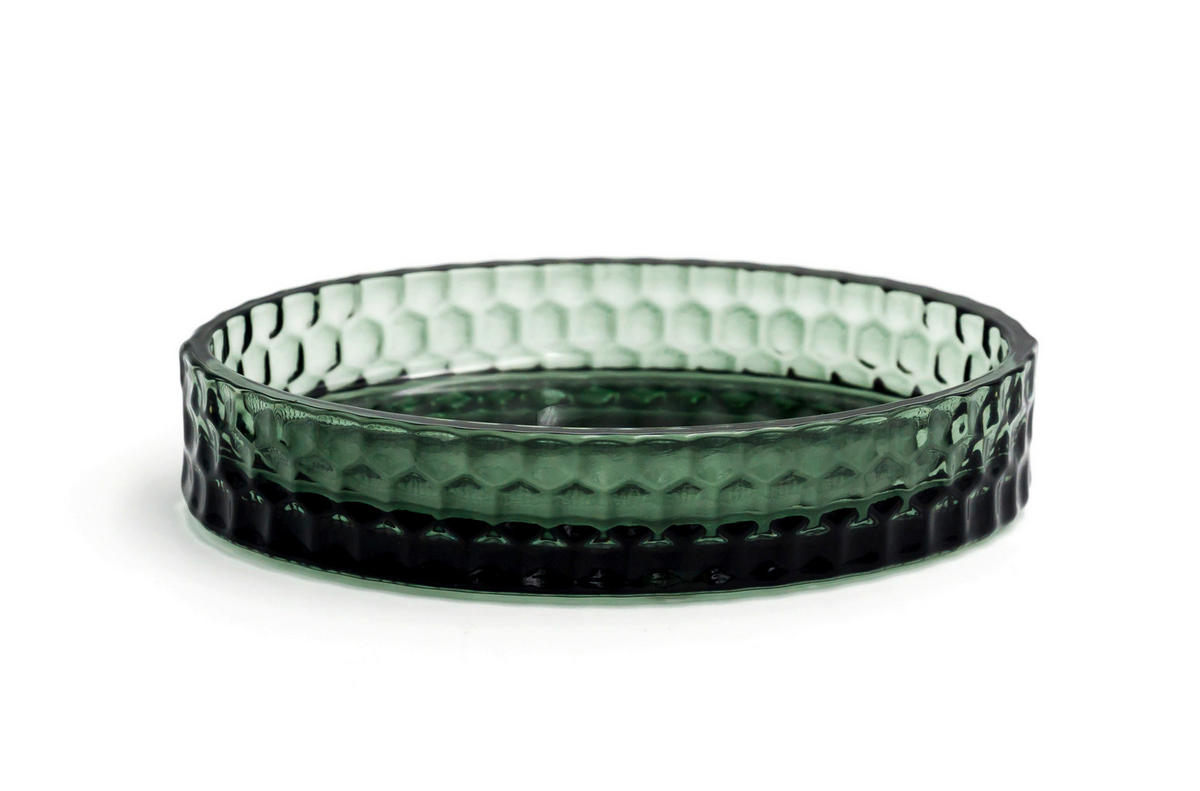 MISKA NA MYDLO tmavozelená - tmavozelená, Basics, sklo (12,7/2/8,8cm) - Sadena