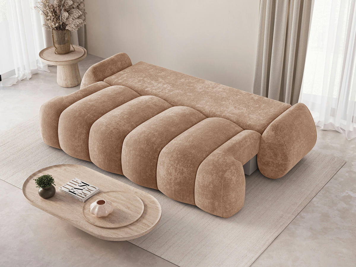SCHLAFSOFA STONE in Rostfarben  - Rostfarben/Schwarz, Design, Kunststoff/Textil (270/103/113cm) - MID.YOU